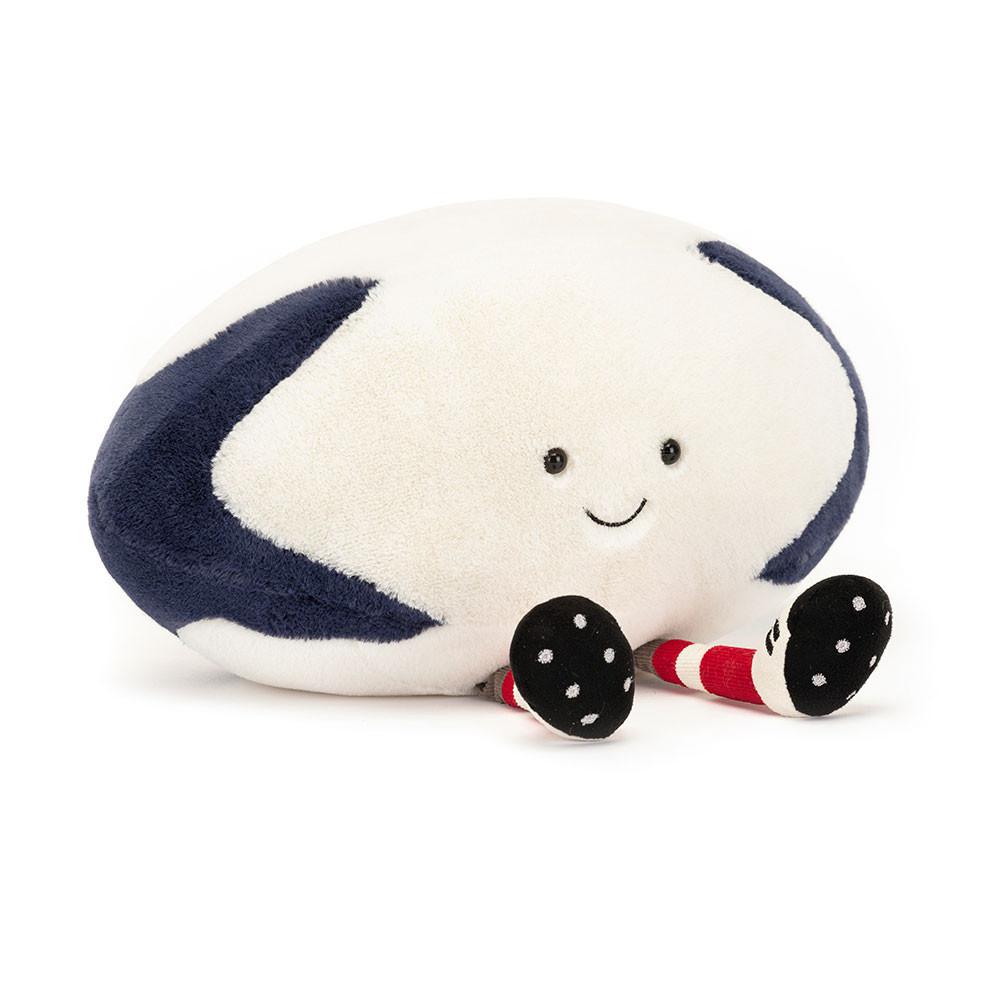 Deportes Jellycat Amuseables Sports Rugby Ball 18cm x 29cm x 13cm Blancas  Ecuador |  LVSPB3127