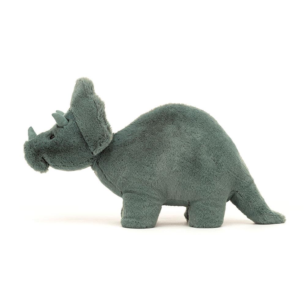 Dragons & Dinosaurs Jellycat Fossilly Triceratops 6.7in x 4.7in x 11.4in Verde  Ecuador |  DPWBO2453