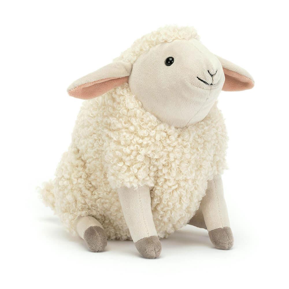 Farmyard Jellycat Burly Boo Sheep 20cm x 11cm x 14cm Blancas  Ecuador |  LSOYV7865
