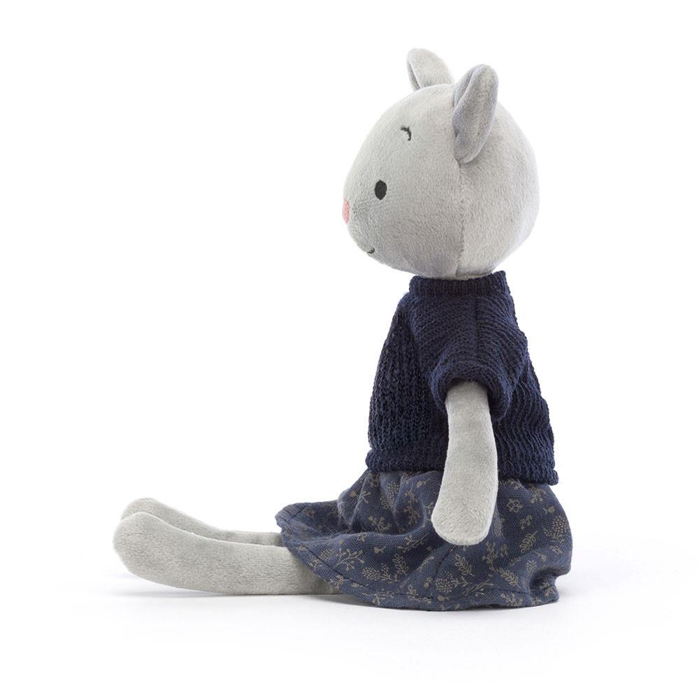 Gatos Y Gatitos Jellycat Coquette Cutie Cat 9.4in x 2.4in x 1.6in Gris  Ecuador |  LIFCZ0219