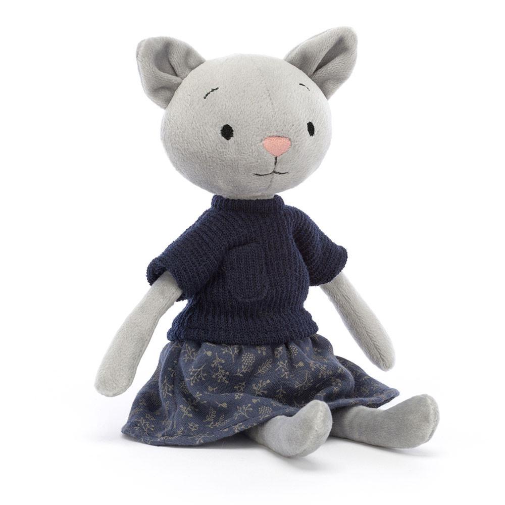 Gatos Y Gatitos Jellycat Coquette Cutie Cat 9.4in x 2.4in x 1.6in Gris  Ecuador |  LIFCZ0219