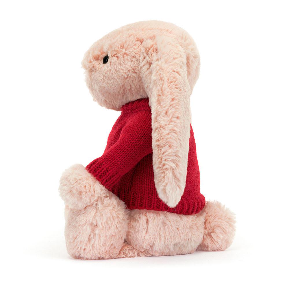 Jerséis Jellycat Bashful Blush Bunny with Personalised Jumper 31cm x 12cm x 9cm Rosas  Ecuador |  TIFKW3647