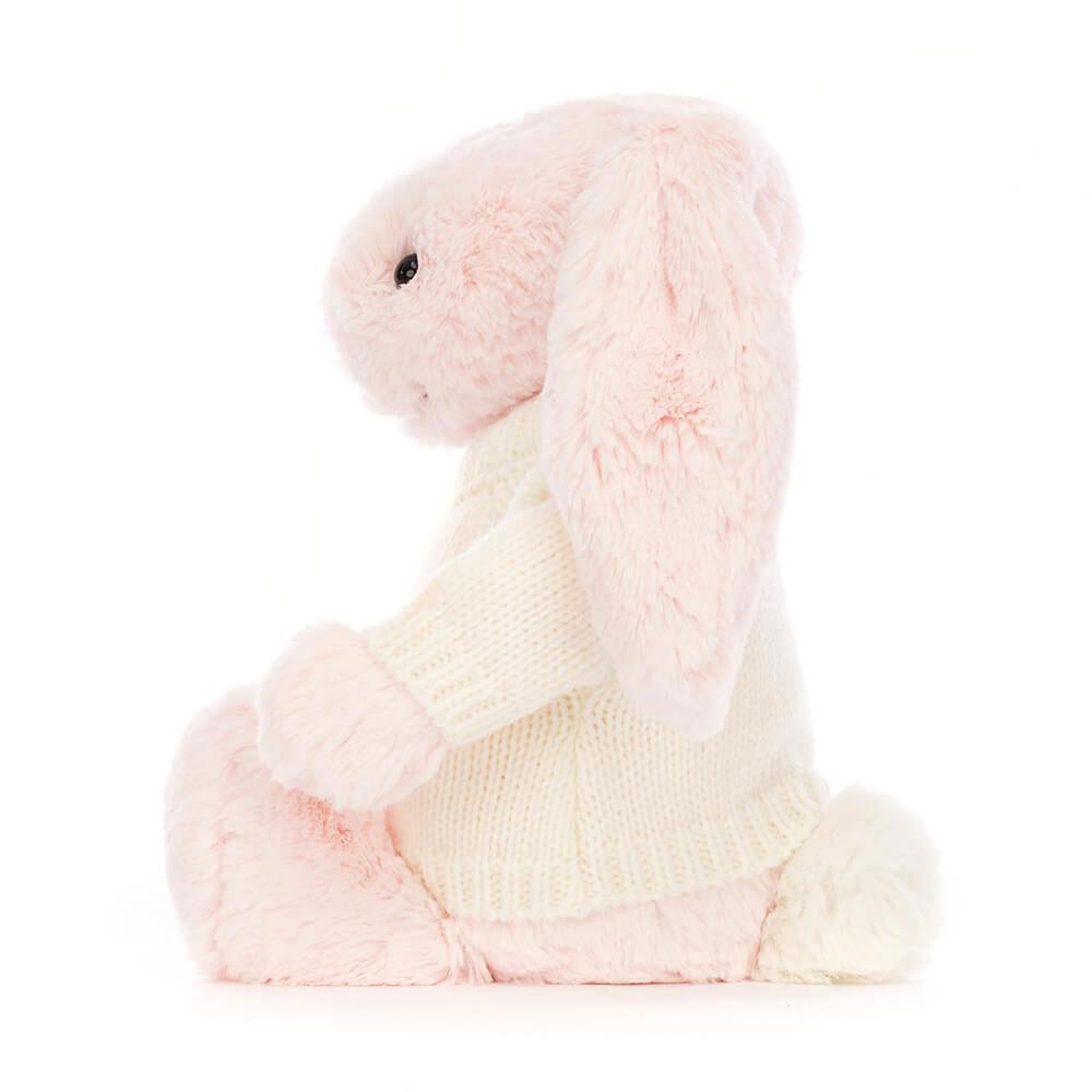 Jerséis Jellycat Bashful Bunny with Personalised Cream Jumper 31cm x 12cm x 9cm Rosas  Ecuador |  YDPEW1952