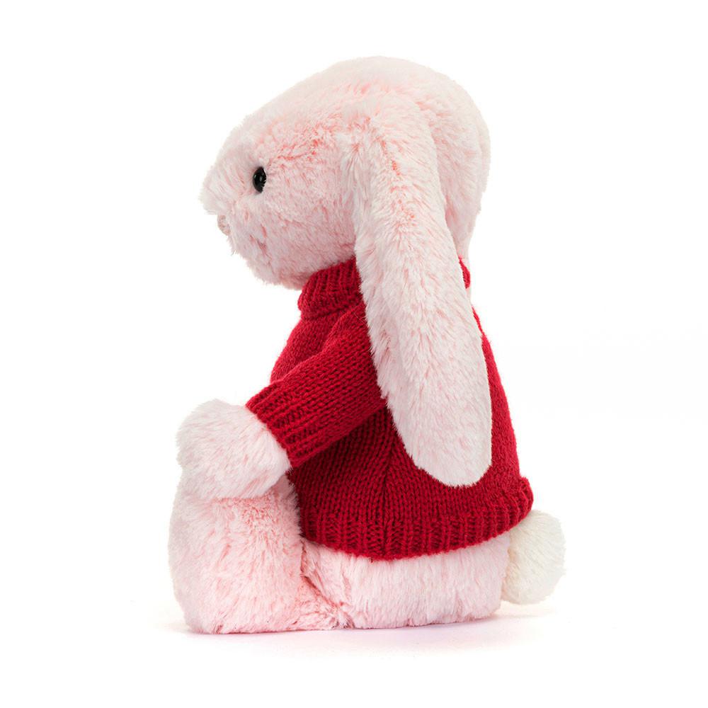 Jerséis Jellycat Bashful Bunny with Personalised Jumper 31cm x 12cm x 9cm Rosas  Ecuador |  UIREC6417