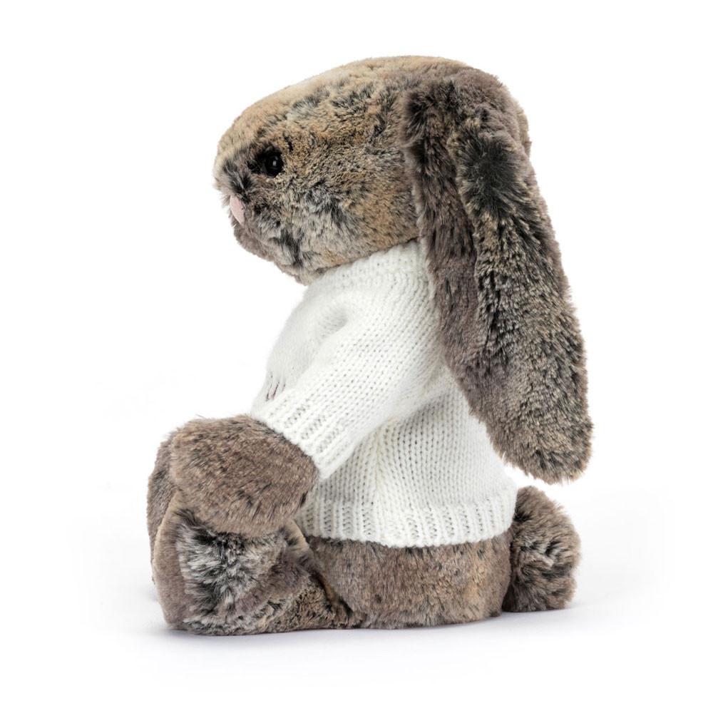 Jerséis Jellycat Bashful Cottontail Bunny with Personalised Cream Jumper 31cm x 12cm x 9cm Marrones  Ecuador |  ATMLC1306