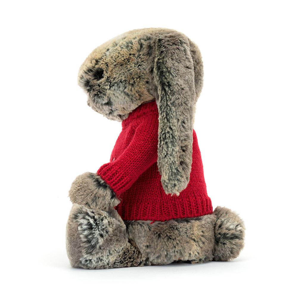Jerséis Jellycat Bashful Cottontail Bunny with Personalised Jumper 31cm x 12cm x 9cm Marrones  Ecuador |  HUJFD8925