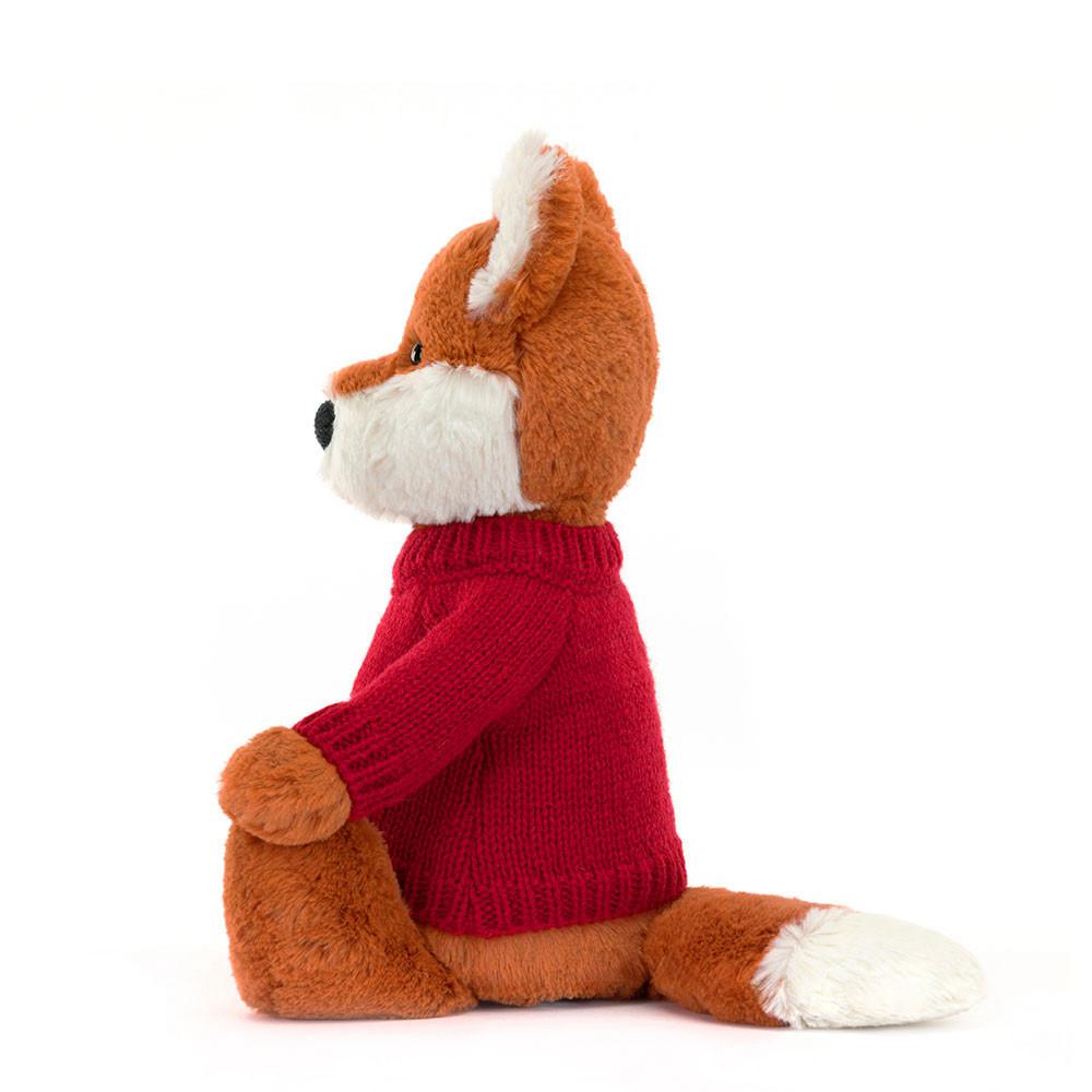 Jerséis Jellycat Bashful Fox Cub with Personalised Jumper 31cm x 12cm x 9cm Naranjas  Ecuador |  LCIUF9418