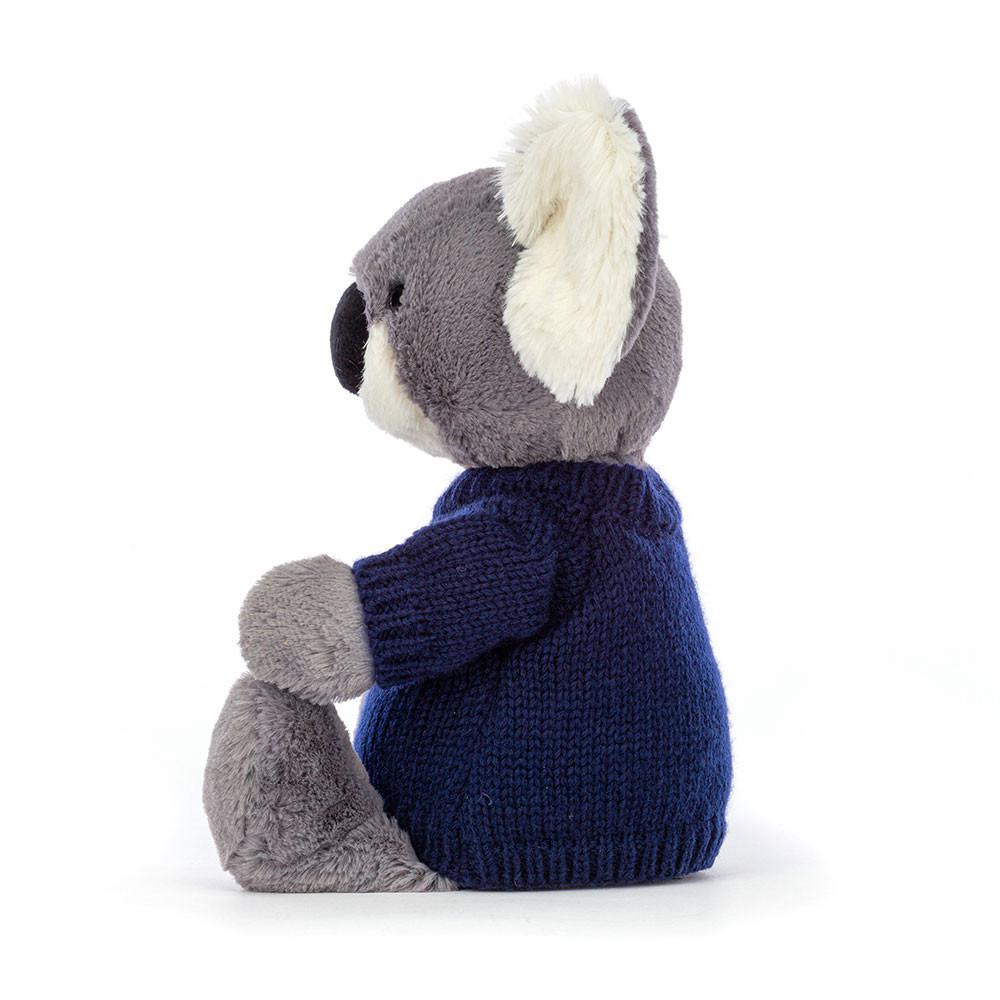 Jerséis Jellycat Bashful Koala with Personalised Navy Jumper 31cm x 12cm x 9cm Gris  Ecuador |  EHPQF0185