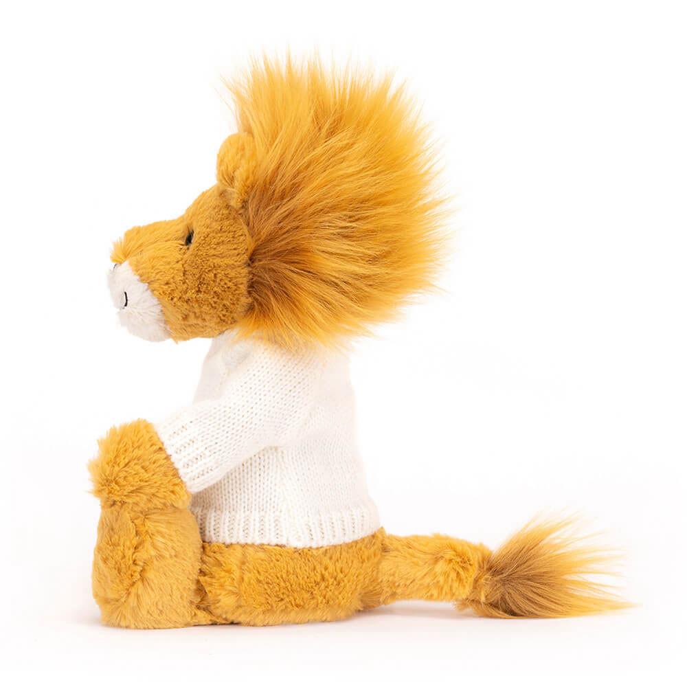 Jerséis Jellycat Bashful Lion with Personalised Cream Jumper 31cm x 12cm x 9cm Amarillo  Ecuador |  RYWAF6978