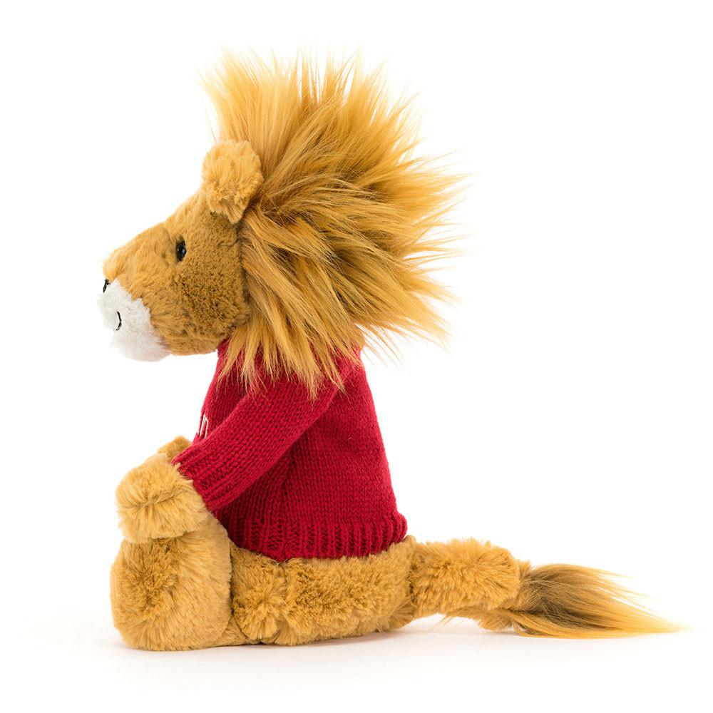 Jerséis Jellycat Bashful Lion with Personalised Jumper 31cm x 12cm x 9cm Amarillo  Ecuador |  THJGE8259