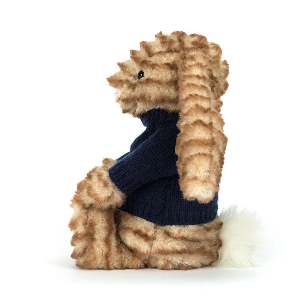 Jerséis Jellycat Bashful Luxe Bunny Juniper with Personalised Navy Jumper 31cm x 12cm x 9cm Marrones  Ecuador |  IRQMZ1928