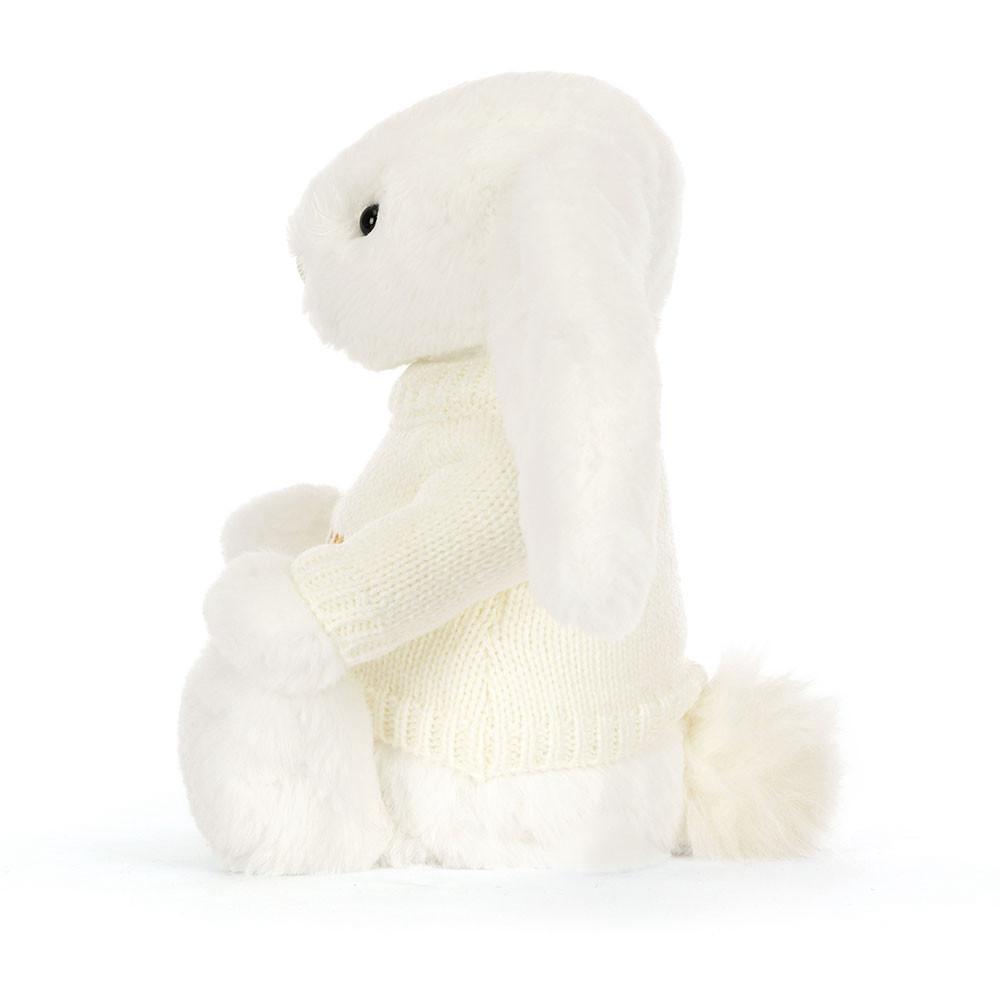 Jerséis Jellycat Bashful Luxe Bunny Luna with Personalised Cream Jumper 31cm x 12cm x 9cm Blancas  Ecuador |  SMNTW9416