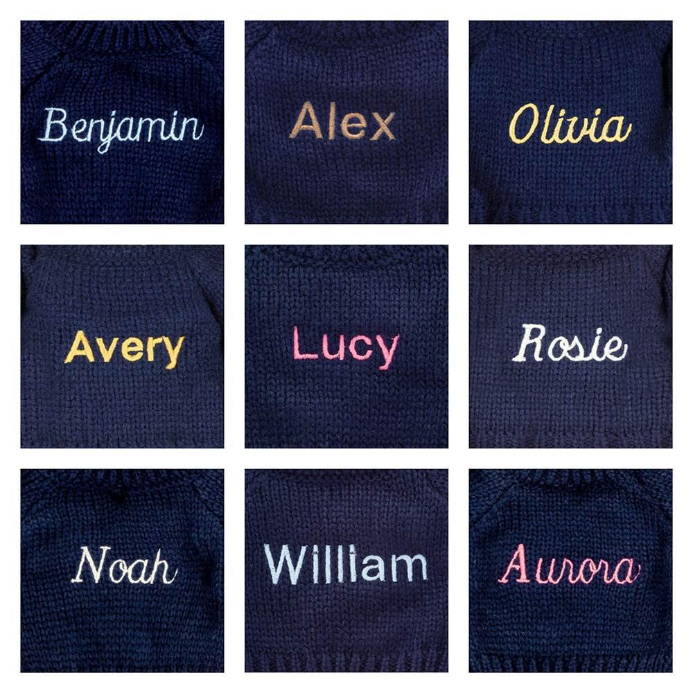 Jerséis Jellycat Bashful Luxe Bunny Luna with Personalised Navy Jumper 31cm x 12cm x 9cm Blancas  Ecuador |  LCJDA7583