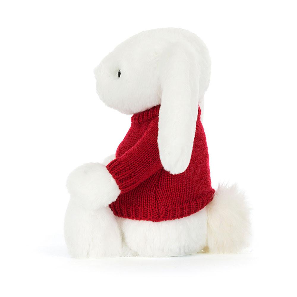 Jerséis Jellycat Bashful Luxe Bunny Luna with Personalised Jumper 31cm x 12cm x 9cm Blancas  Ecuador |  ODWRV9240