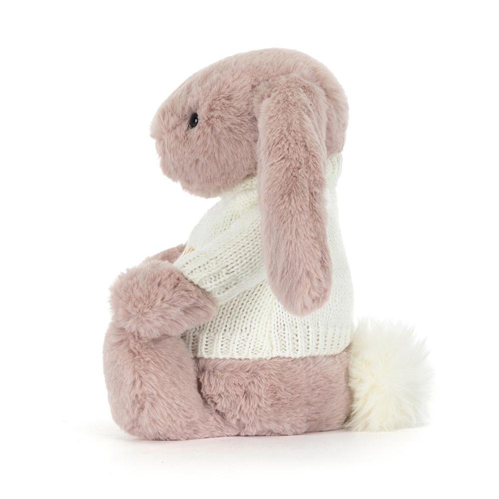 Jerséis Jellycat Bashful Luxe Bunny Rosa with Personalised Cream Jumper 31cm x 12cm x 9cm Rosas  Ecuador |  DWVUR5714
