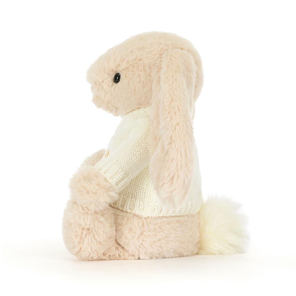Jerséis Jellycat Bashful Luxe Bunny Willow with Personalised Cream Jumper 31cm x 12cm x 9cm Beige  Ecuador |  ERJYH2516
