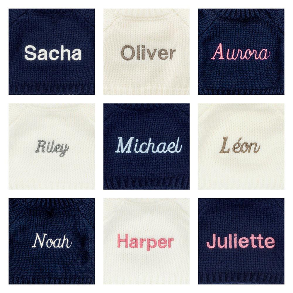Jerséis Jellycat Bashful Moss Bunny with Personalised Navy Jumper 31cm x 12cm x 9cm Verde  Ecuador |  MWFQJ6280