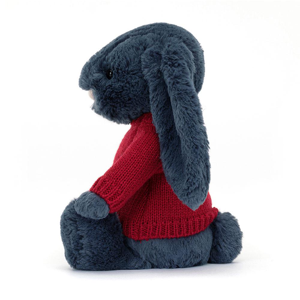 Jerséis Jellycat Bashful Navy Bunny with Personalised Jumper 31cm x 12cm x 9cm Azules  Ecuador |  BGJLR5843