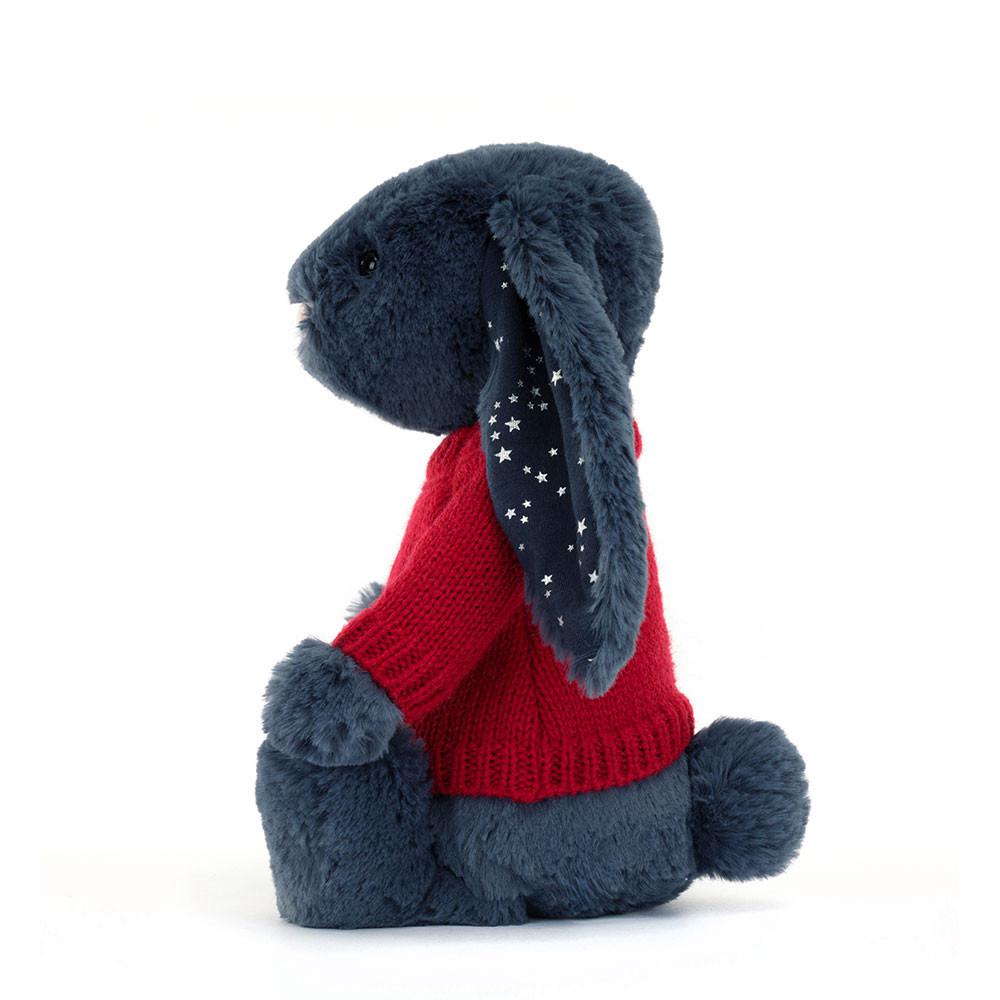Jerséis Jellycat Bashful Stardust Bunny with Personalised Jumper 31cm x 12cm x 9cm Azules  Ecuador |  GHOMT5407