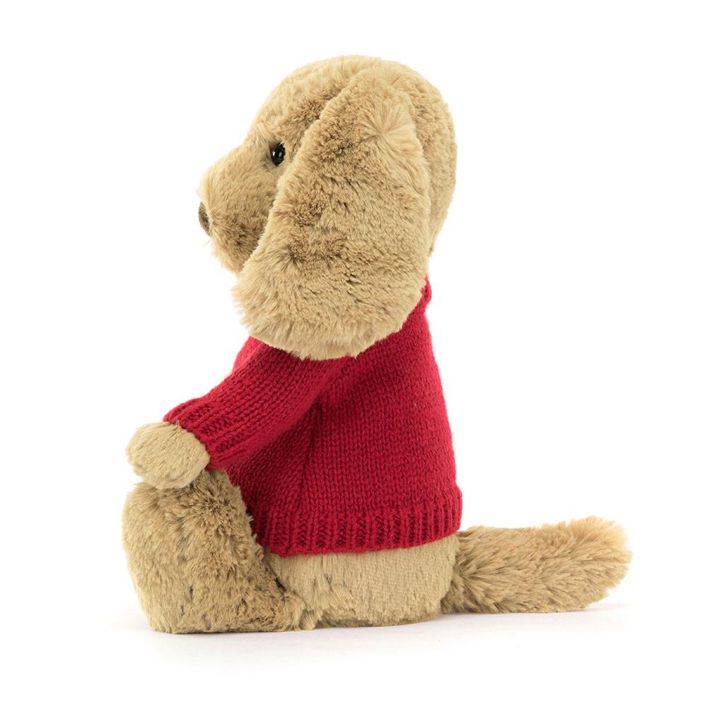 Jerséis Jellycat Bashful Toffee Puppy with Personalised Jumper 31cm x 12cm x 9cm Marrones  Ecuador |  QLTMH7806