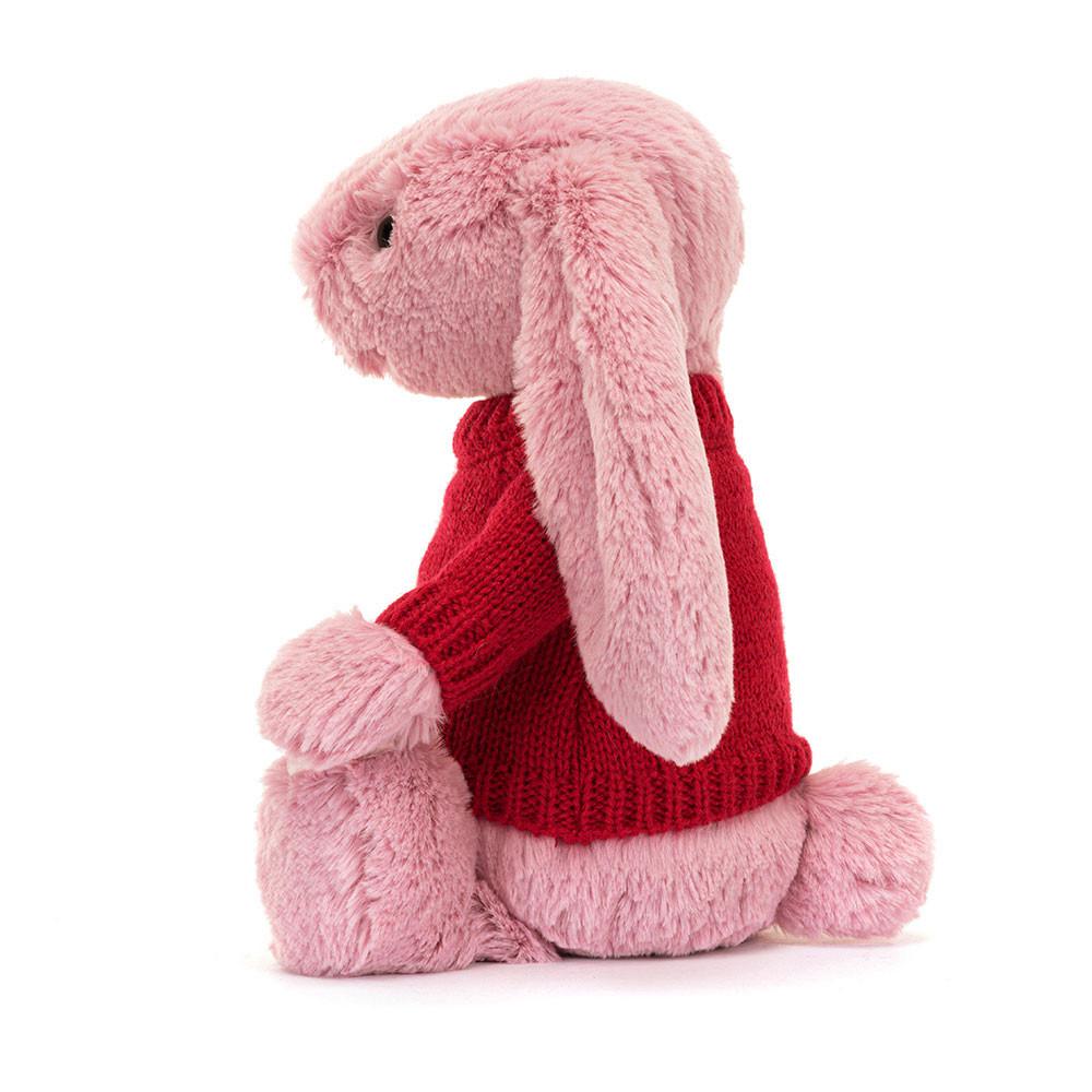 Jerséis Jellycat Bashful Tulip Bunny with Personalised Jumper 31cm x 12cm x 9cm Rosas  Ecuador |  UVGYN7318
