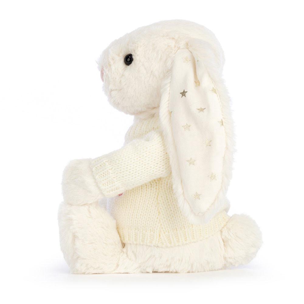 Jerséis Jellycat Bashful Twinkle Bunny with Personalised Cream Jumper 31cm x 12cm x 9cm Blancas  Ecuador |  UMNBF7410
