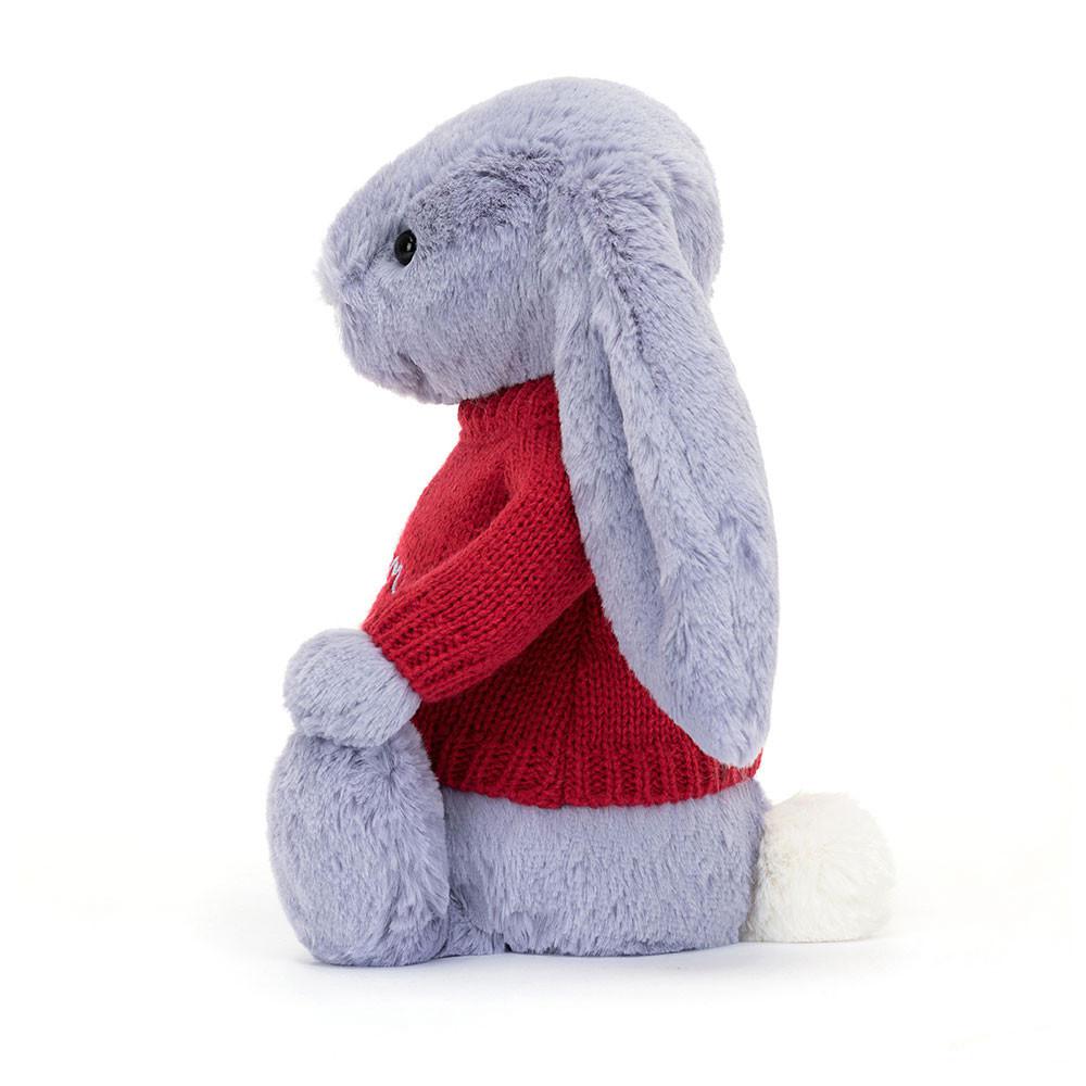Jerséis Jellycat Bashful Viola Bunny with Personalised Jumper 31cm x 12cm x 9cm Moradas  Ecuador |  MLXFE5034
