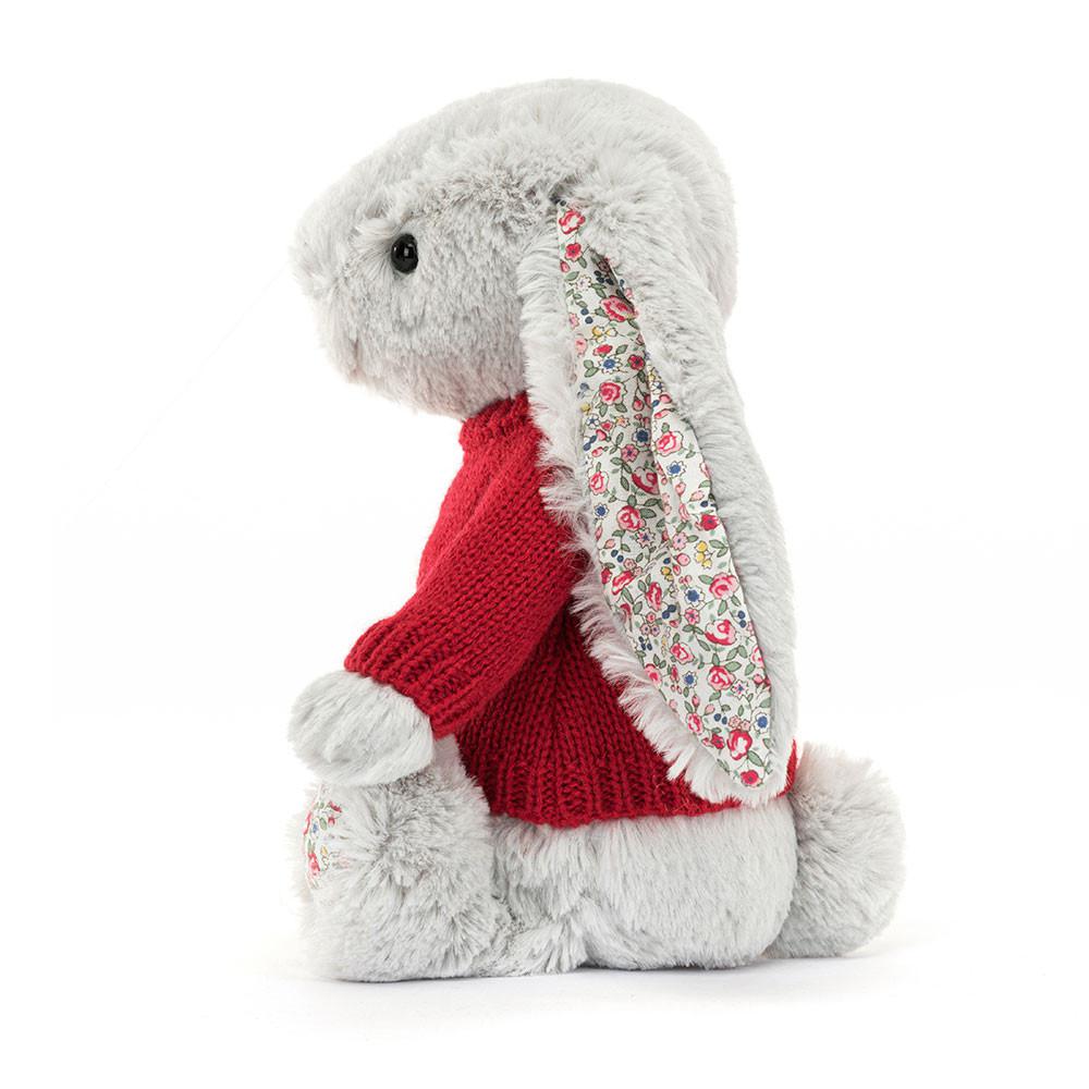 Jerséis Jellycat Blossom Silver Bunny with Personalised Jumper 31cm x 12cm x 9cm Gris  Ecuador |  OMNKC8126