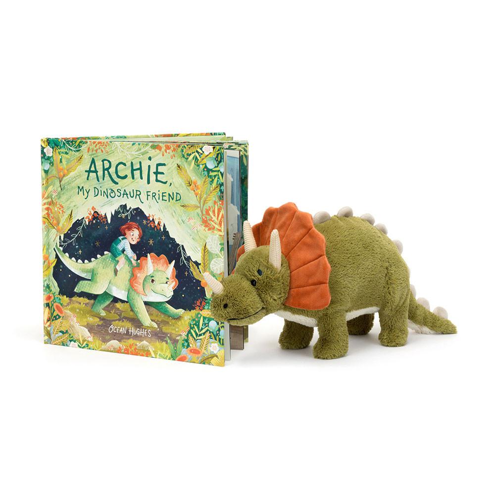 Juegos De Libros Y Juguetes Jellycat Archie, My Dinosaur Friend Book and Archie Dinosaur Verde  Ecuador |  HGWBV8493