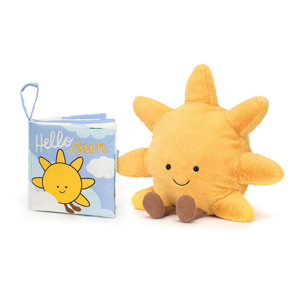 Juegos De Libros Y Juguetes Jellycat Hello Sun Fabric Book and Sun Medium Amarillo  Ecuador |  QCDON4573