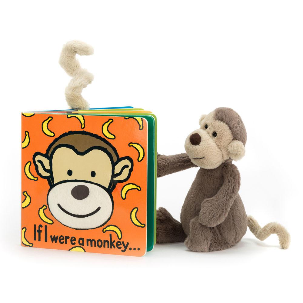 Juegos De Libros Y Juguetes Jellycat If I Were A Monkey Book and Bashful Monkey Small Marrones  Ecuador |  ZVETA9287