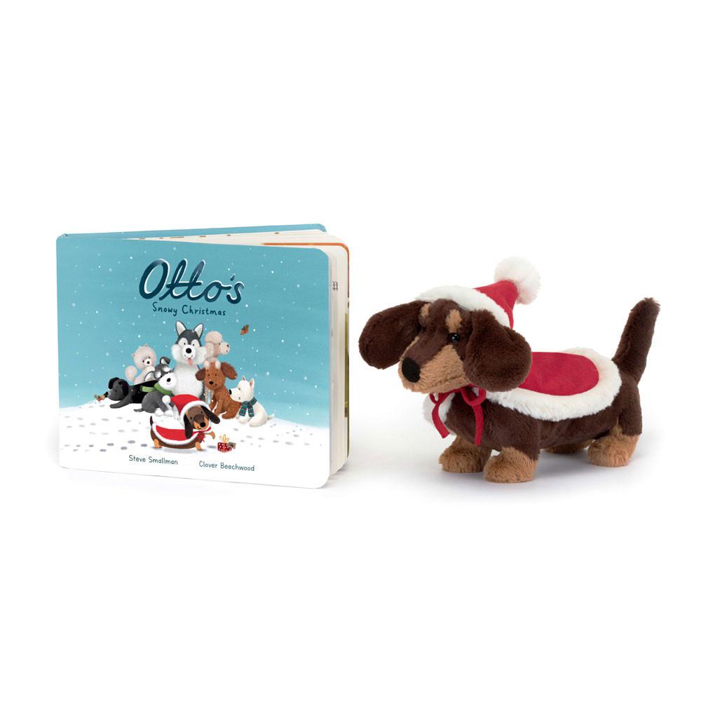 Juegos De Libros Y Juguetes Jellycat Otto\'s Snowy Christmas Book and Winter Warmer Otto Sausage Dog Marrones  Ecuador |  NGIFM9721