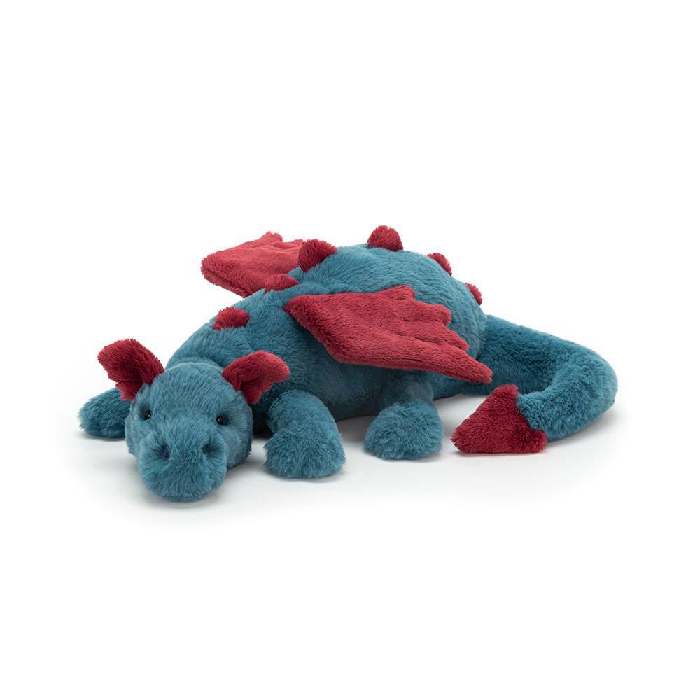 Juguetes Blandos Jellycat Dexter Dragon 8cm x 8cm x 30cm Azules  Ecuador |  ZXKPB5276