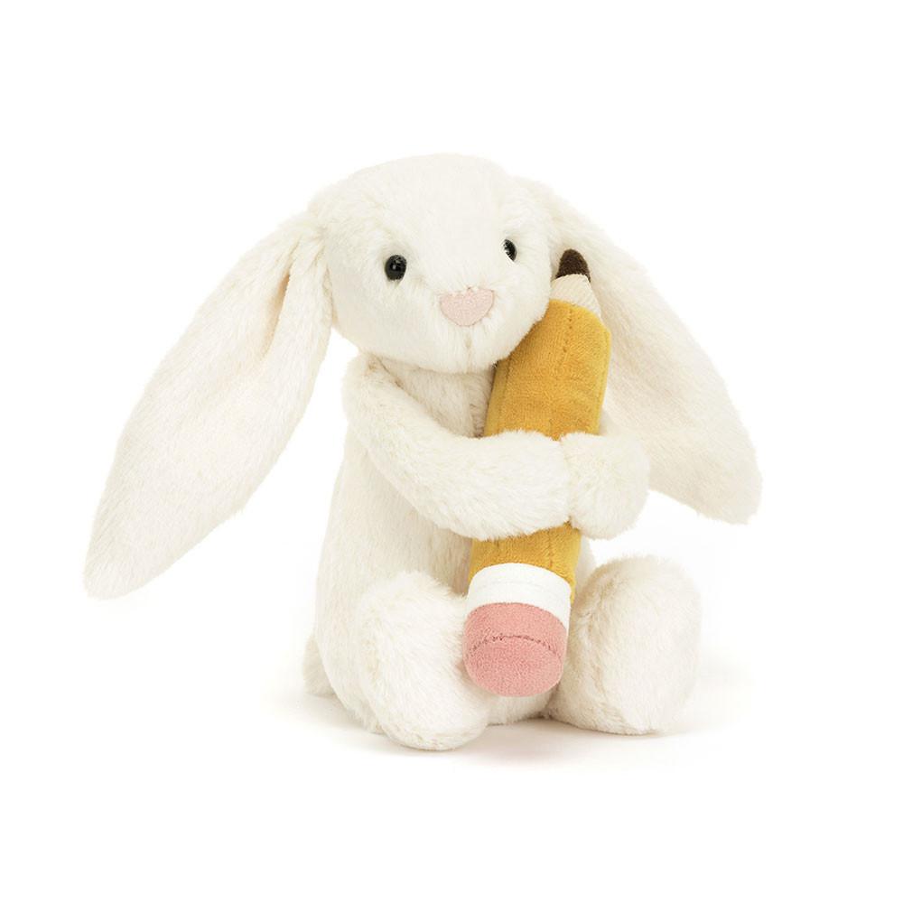 Juguetes Del Bebé Jellycat Bashful Bunny with Pencil 18cm x 9cm x 8cm Blancas  Ecuador |  RJQYA6725