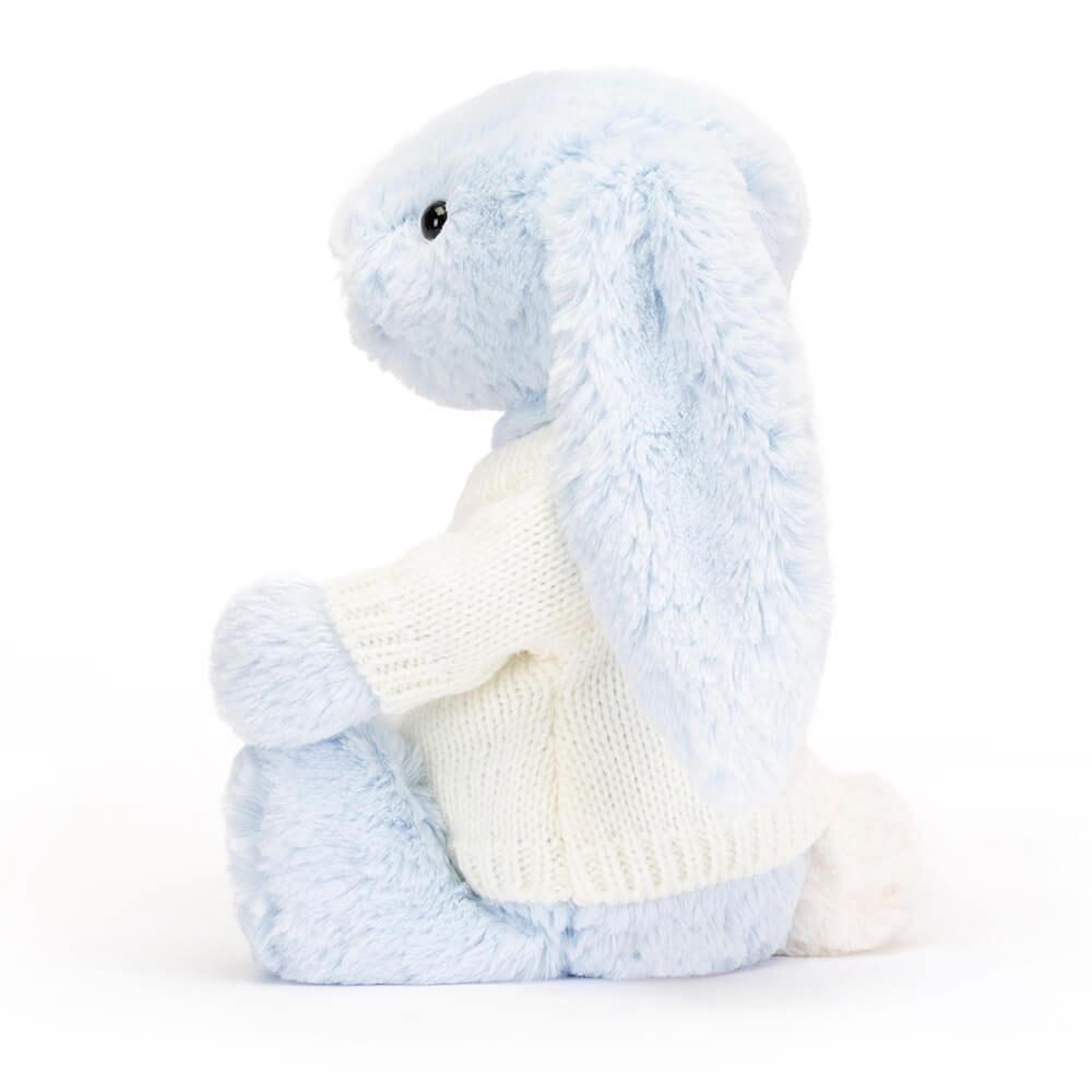 Juguetes Del Bebé Jellycat Bashful Bunny with Personalised Cream Jumper 31cm x 12cm x 9cm Azules  Ecuador |  TYLAN5847