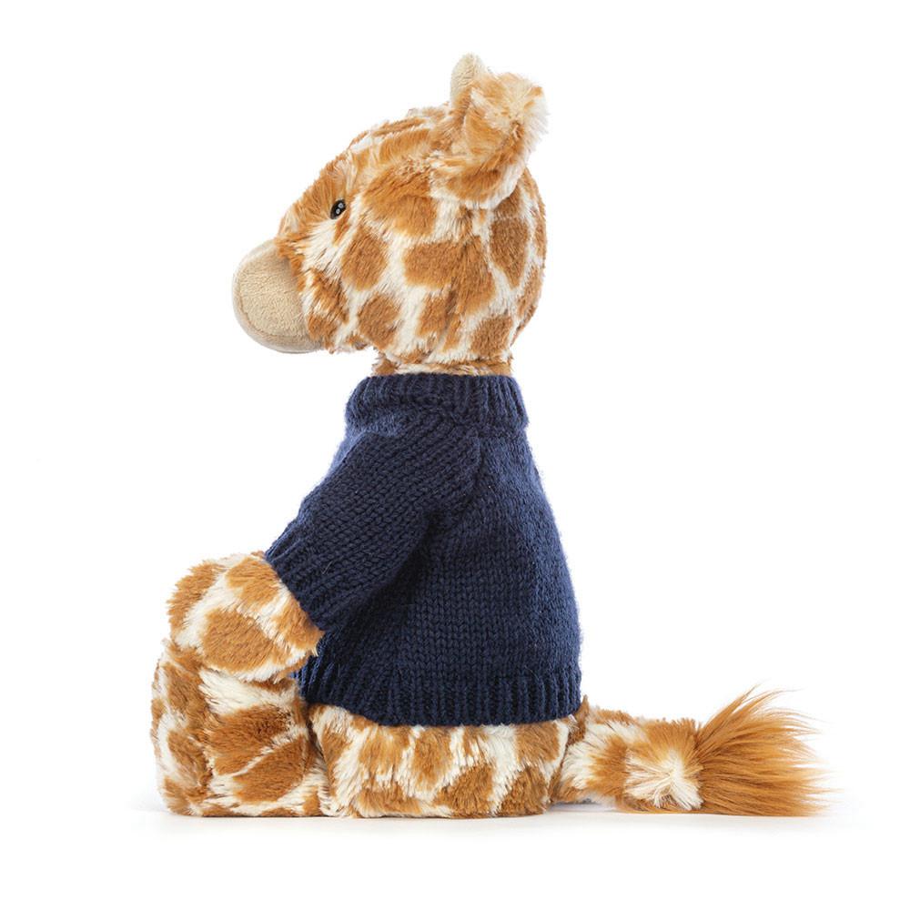 Juguetes Del Bebé Jellycat Bashful Giraffe with Personalised Navy Jumper 31cm x 12cm x 9cm Naranjas  Ecuador |  NJBPE3516