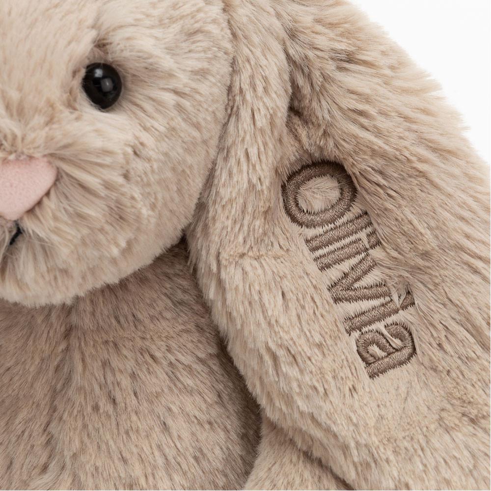 Juguetes Del Bebé Jellycat Personalised Bashful Bunny Medium 31cm x 12cm x 9cm Beige  Ecuador |  ILVZB8597
