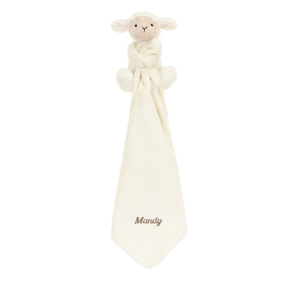Juguetes Del Bebé Jellycat Personalised Bashful Lamb Soother 15cm x 34cm x 34cm Blancas  Ecuador |  FIHLM3497