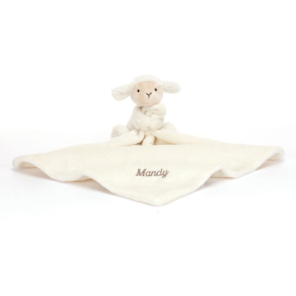 Juguetes Del Bebé Jellycat Personalised Bashful Lamb Soother 15cm x 34cm x 34cm Blancas  Ecuador |  FIHLM3497