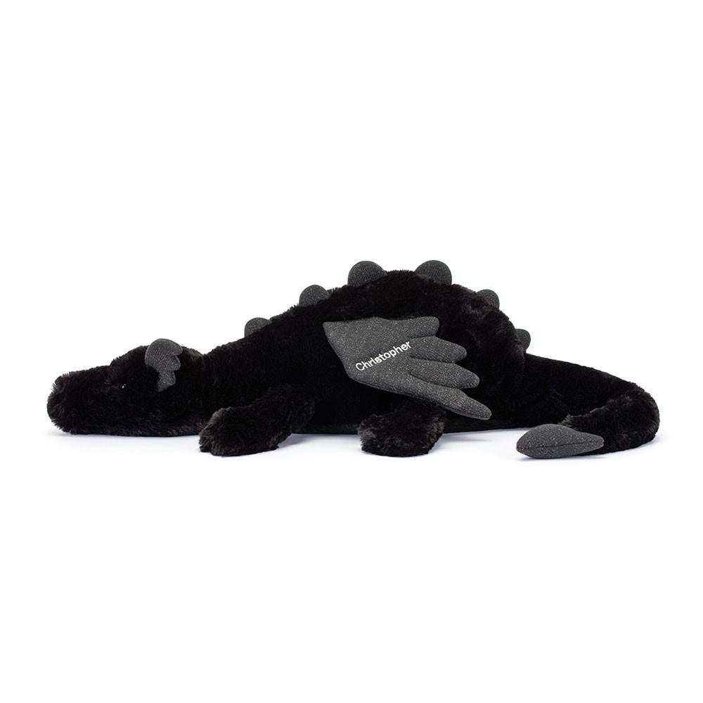Juguetes Grandes Jellycat Personalised Onyx Dragon Huge 19cm x 20cm x 66cm Negras  Ecuador |  JBXRZ2160