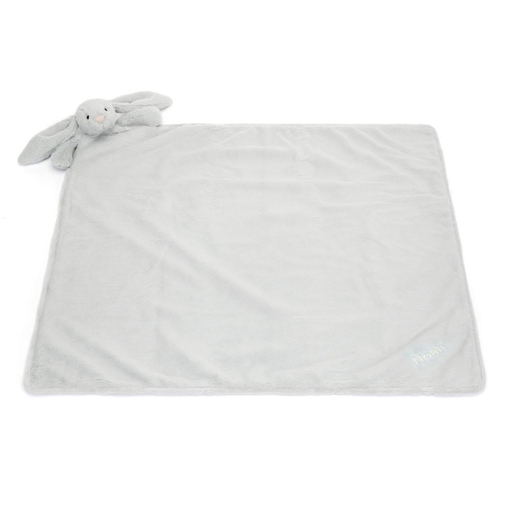 Mantas, Edredones Jellycat Personalised Bashful Silver Bunny Blankie 56cm x 70cm x 9cm Gris  Ecuador |  PSGUA6587