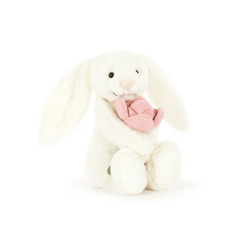 Mascota Jellycat Bashful Bunny \'Peony\' 18cm x 9cm x 8cm Blancas  Ecuador |  OGCRQ0217