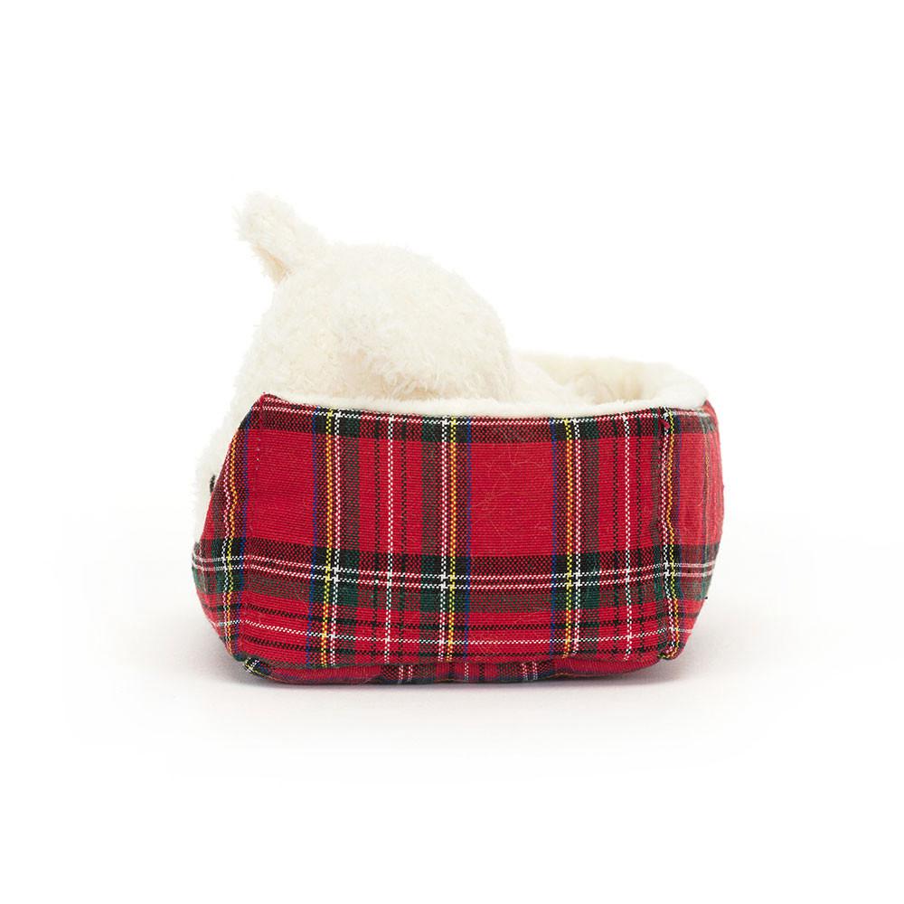 Mascota Jellycat Napping Nipper Westie 10cm x 15cm x 12cm Blancas  Ecuador |  FLWSV5134