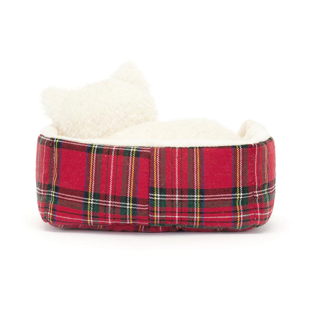 Mascota Jellycat Napping Nipper Westie 10cm x 15cm x 12cm Blancas  Ecuador |  FLWSV5134