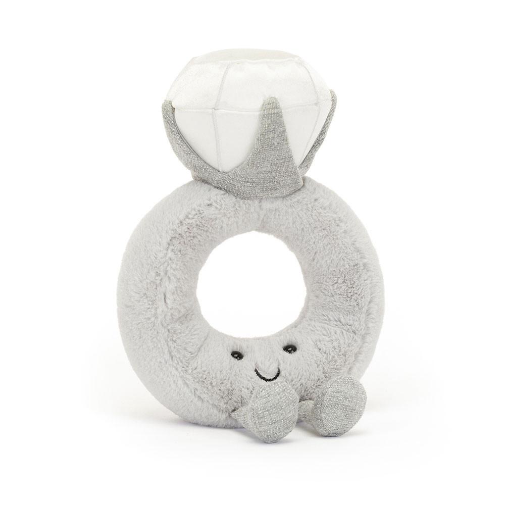 Objetos Jellycat Amuseables Diamond Ring 20cm x 12cm x 5cm Gris  Ecuador |  THFCI6048