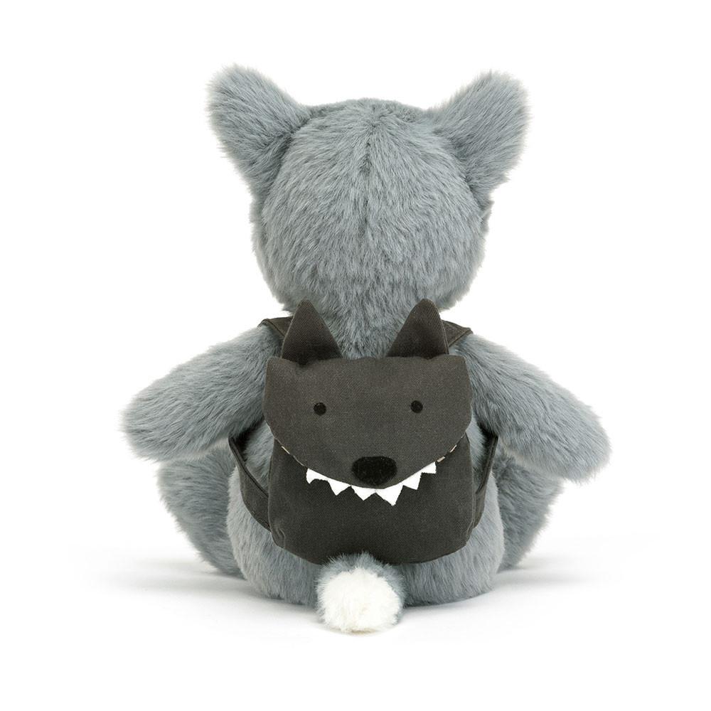 Peluche De Fauna Del Bosque Jellycat Backpack Wolf 22cm x 9cm x 8cm Gris  Ecuador |  BVOSL7695
