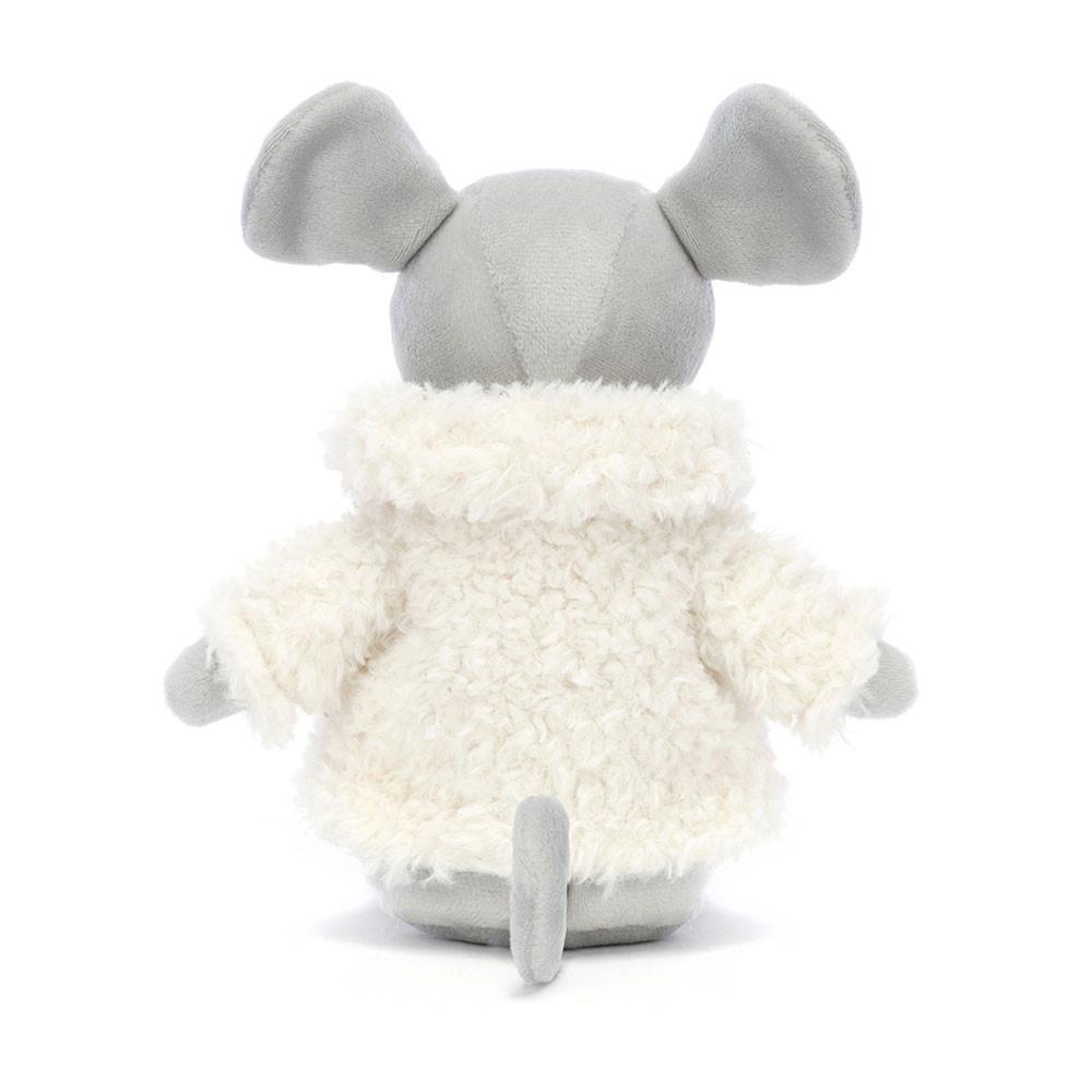 Peluche De Fauna Del Bosque Jellycat Comfy Coat Mouse 18cm x 7cm x 6cm Gris  Ecuador |  YSGHE1395