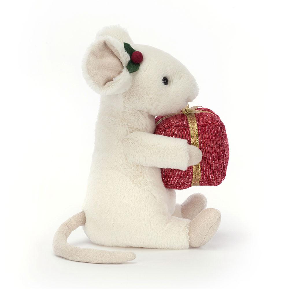Peluche De Fauna Del Bosque Jellycat Merry Mouse Present 18cm x 9cm x 7cm Blancas  Ecuador |  JOVBT9618