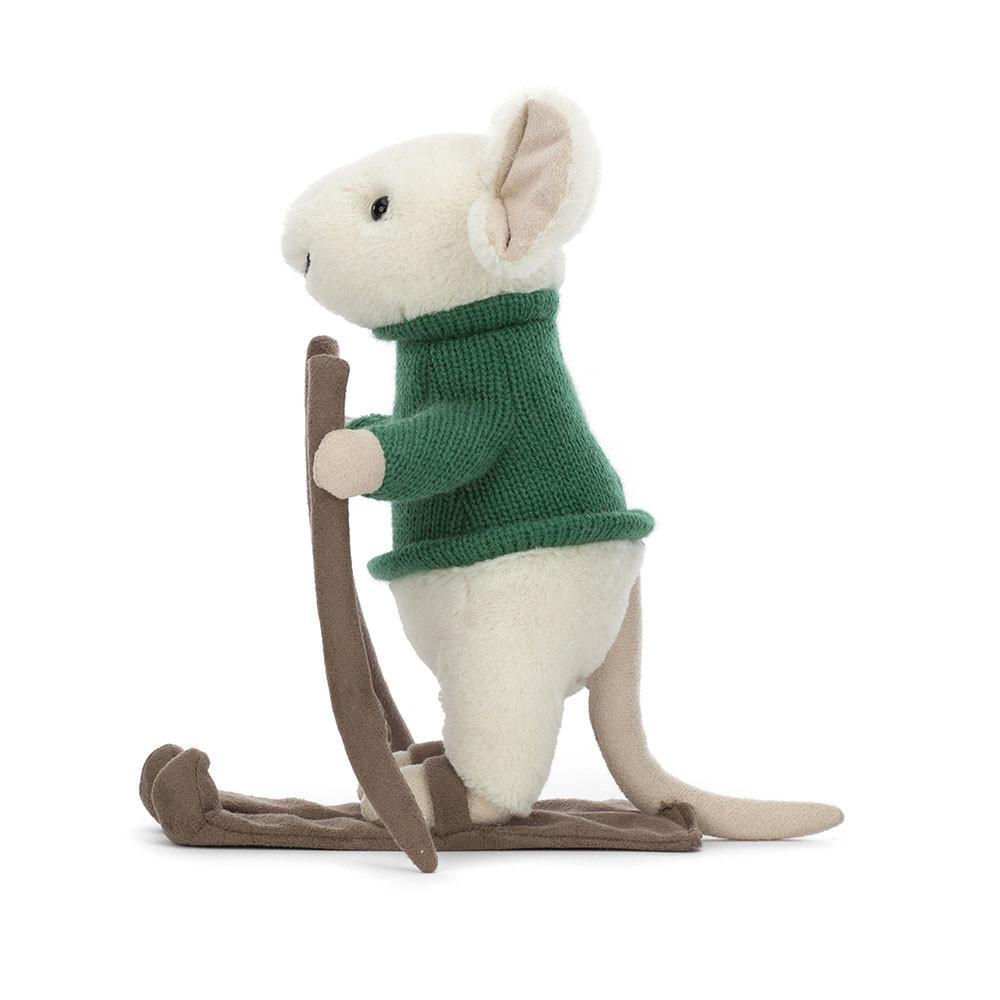Peluche De Fauna Del Bosque Jellycat Merry Mouse Skiing 19cm x 8cm x 15cm Blancas  Ecuador |  JOKUF2630
