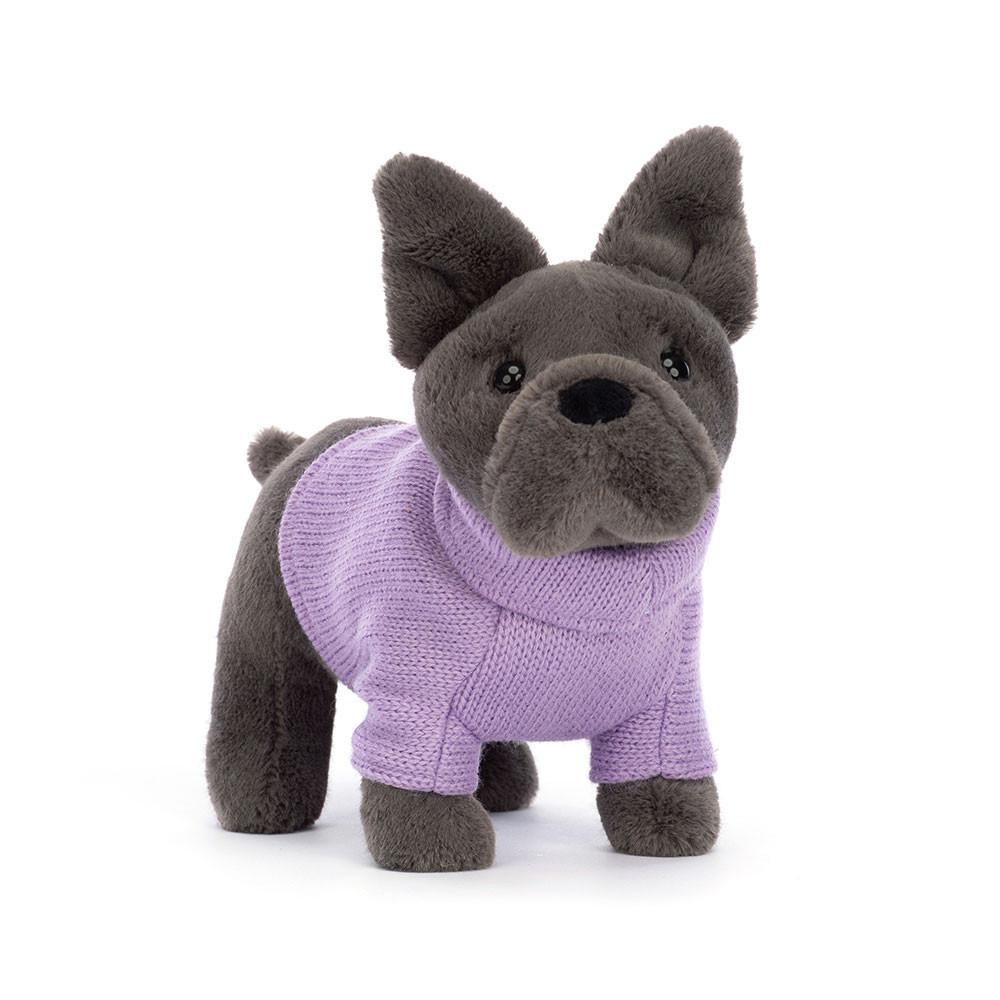 Perros Jellycat Sweater French Bulldog Purple 6.7in x 2.8in x 7.5in Gris  Ecuador |  RYUOM7082